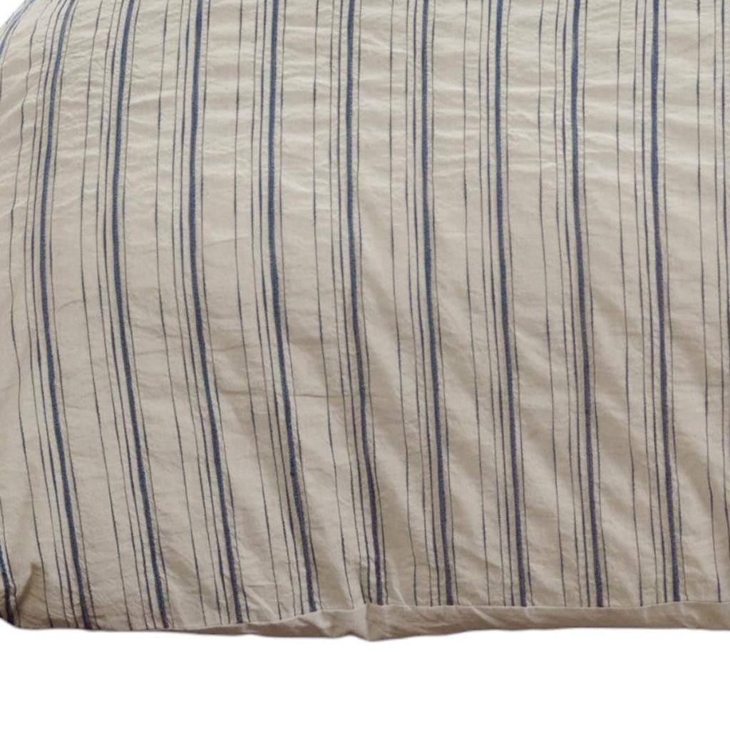 Natural Queen Linen Dry Clean Only Polyester Duvet Cover - Bed & Bath