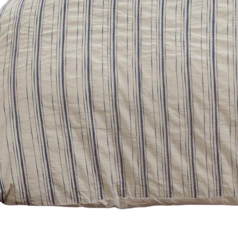 Natural Queen Linen Dry Clean Only Polyester Duvet Cover - Bed & Bath