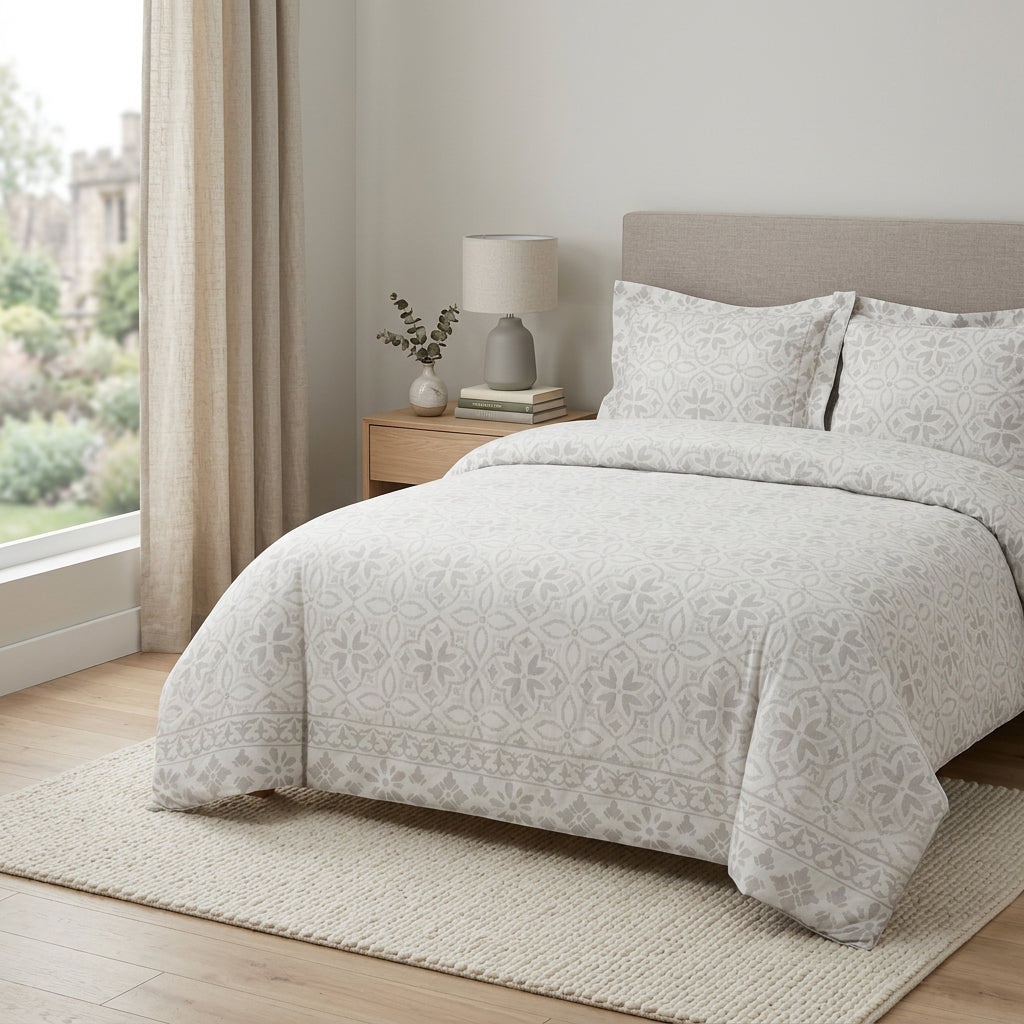Ivory Queen Cotton Washable Polyester Down Alternative Comforter Set With Two Shams - Bed & Bath
