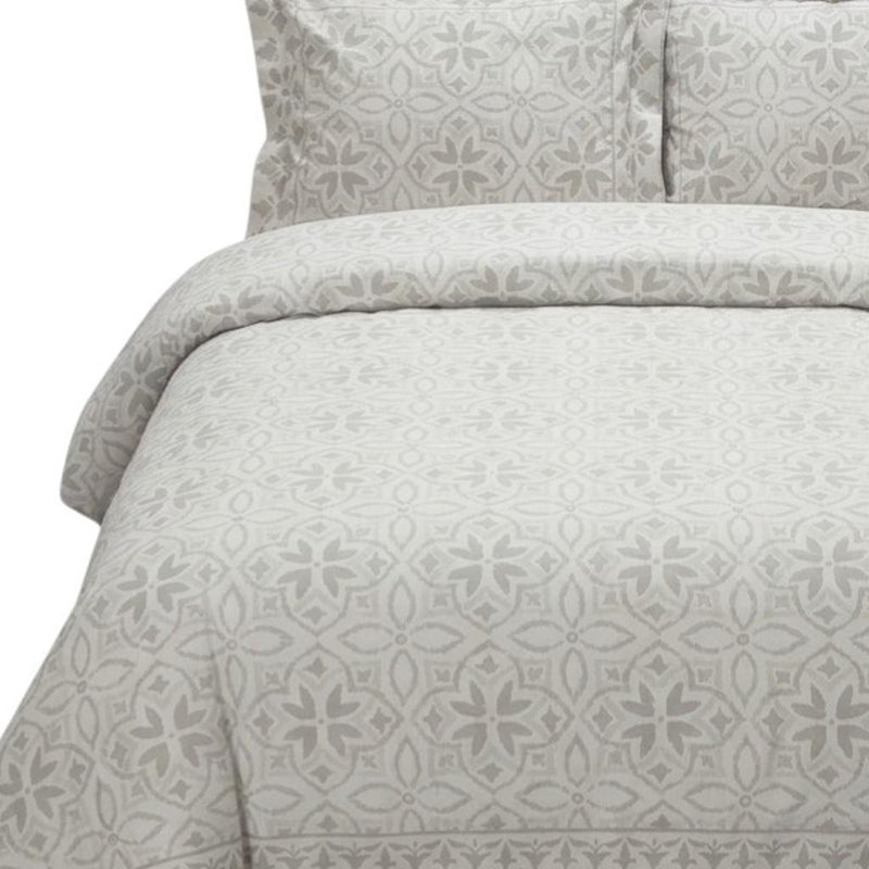 Ivory Queen Cotton Washable Polyester Down Alternative Comforter Set With Two Shams - Bed & Bath