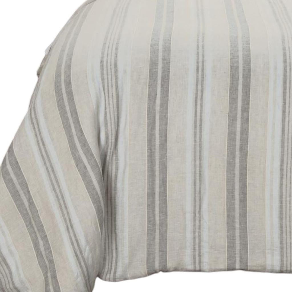 Natural King Linen Washable Polyester Duvet Cover - Bed & Bath