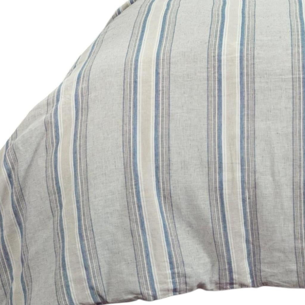 Natural Queen Linen Dry Clean Only Polyester Duvet Cover - Bed & Bath