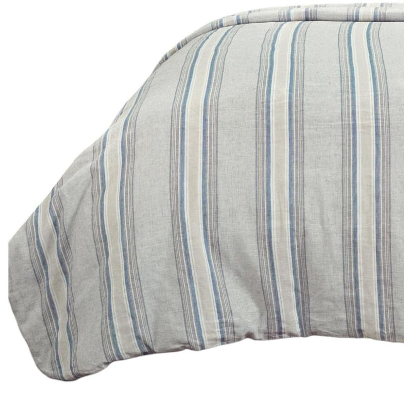 Natural Queen Linen Dry Clean Only Polyester Duvet Cover - Bed & Bath