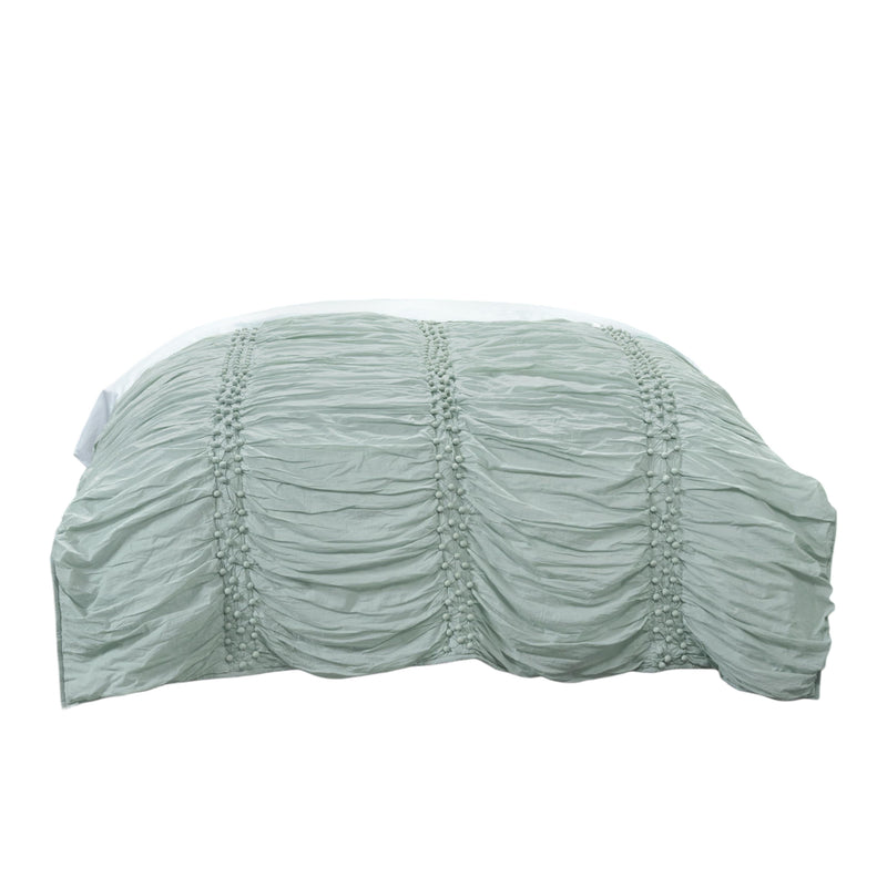 92" X 106" Blue Striped Cotton Quilt - Bed & Bath