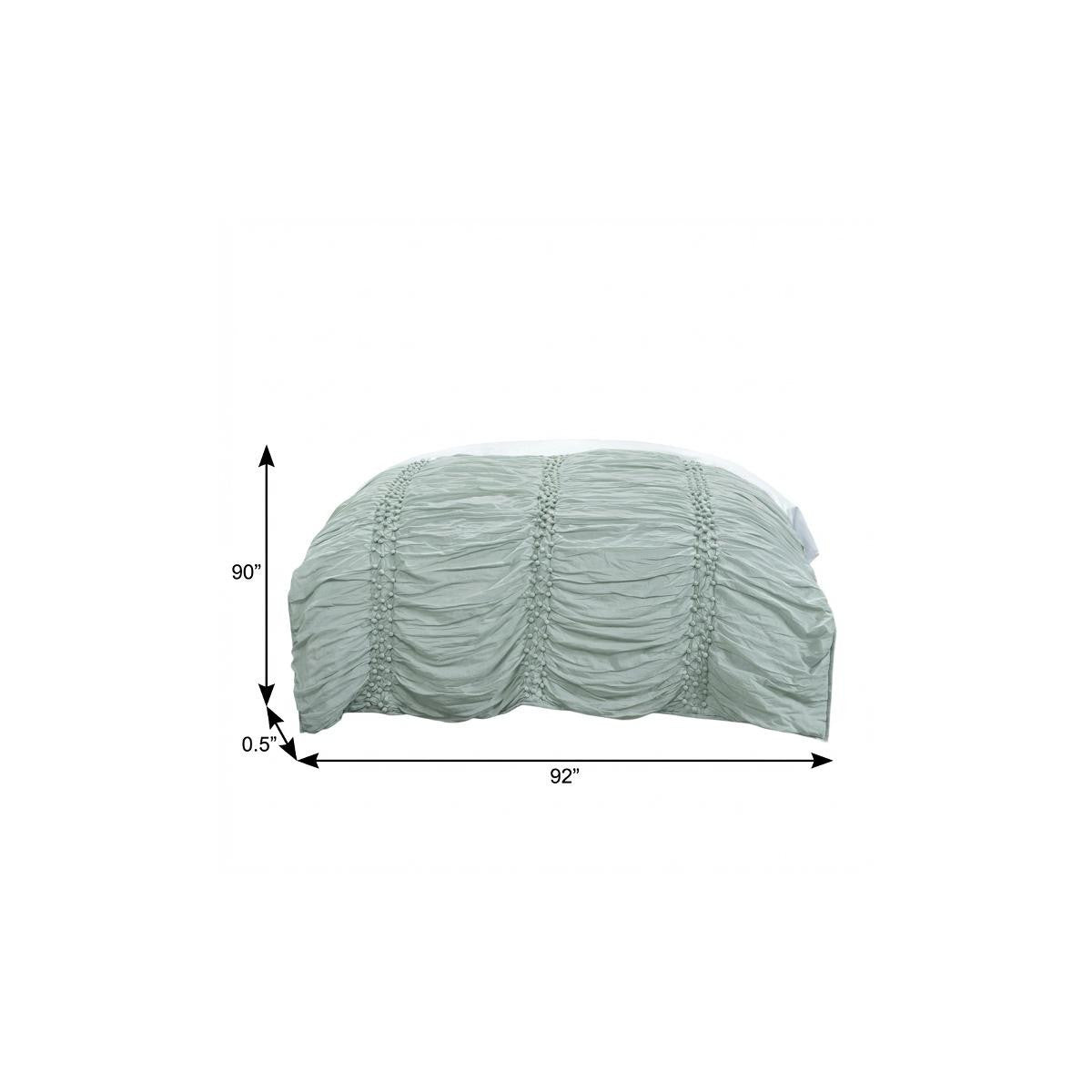 92" X 90" Blue Striped Cotton Quilt - Bed & Bath