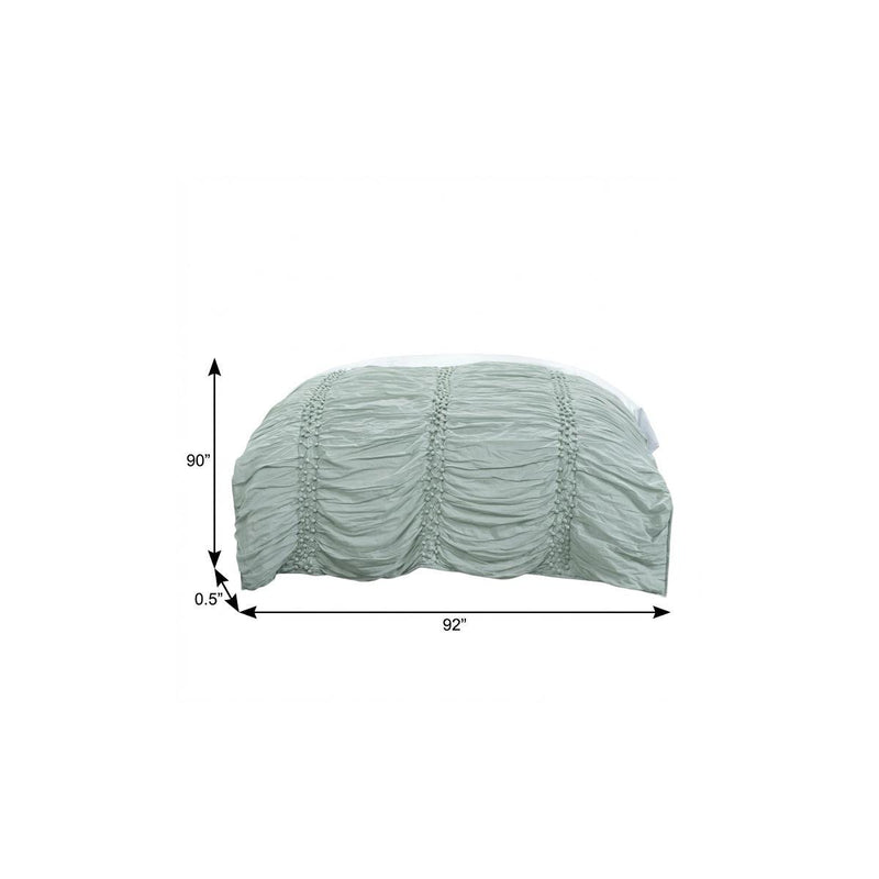 92" X 90" Blue Striped Cotton Quilt - Bed & Bath