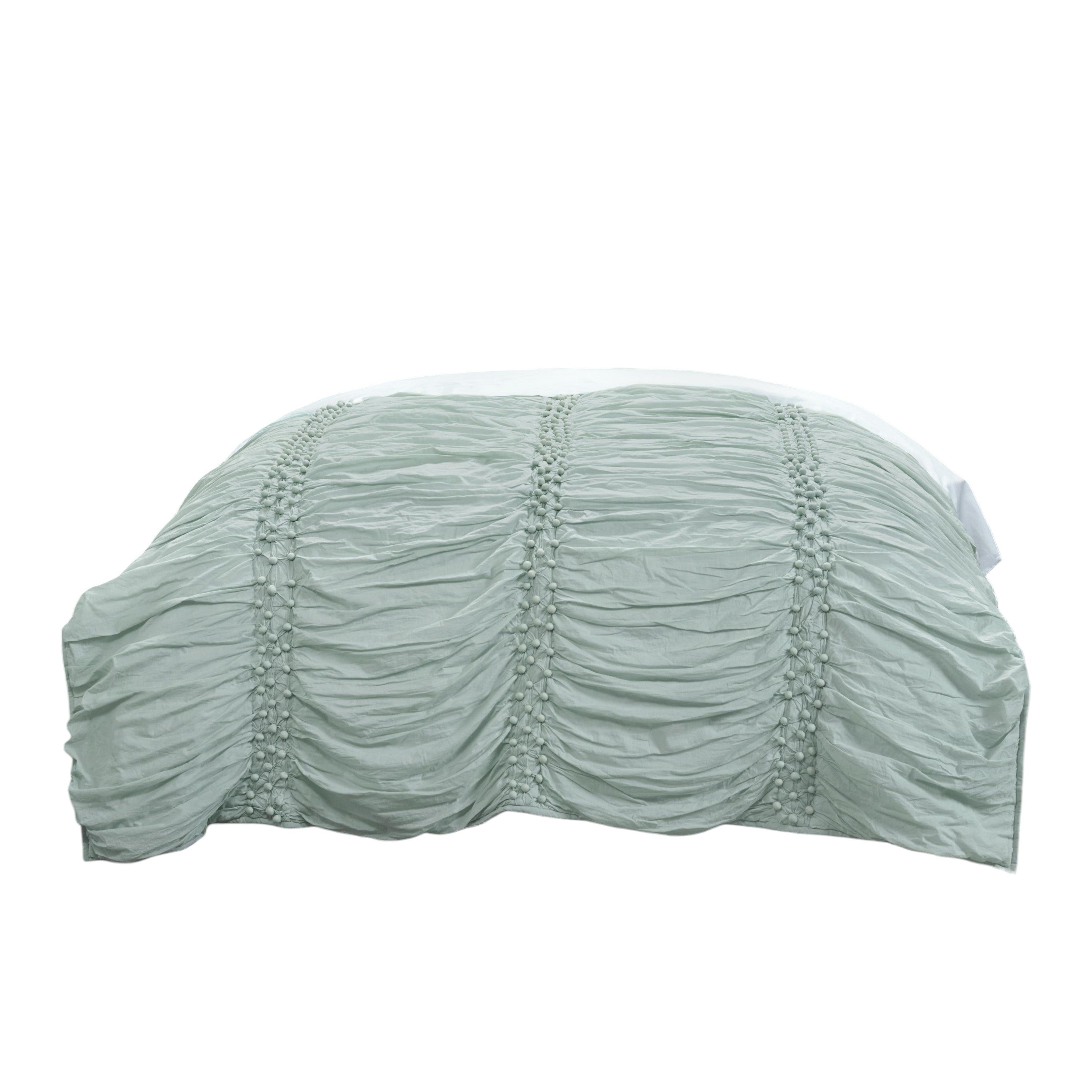 92" X 90" Blue Striped Cotton Quilt - Bed & Bath