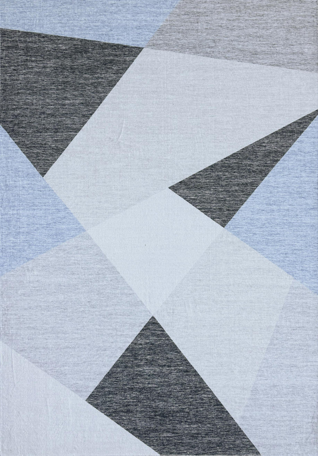 4' X 6' Blue and Gray Geometric Area Rug - Home & Garden