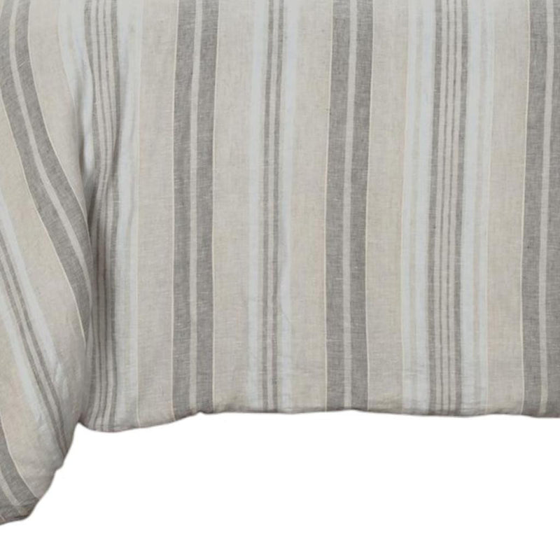 Natural Queen Linen Washable Polyester Duvet Cover - Bed & Bath
