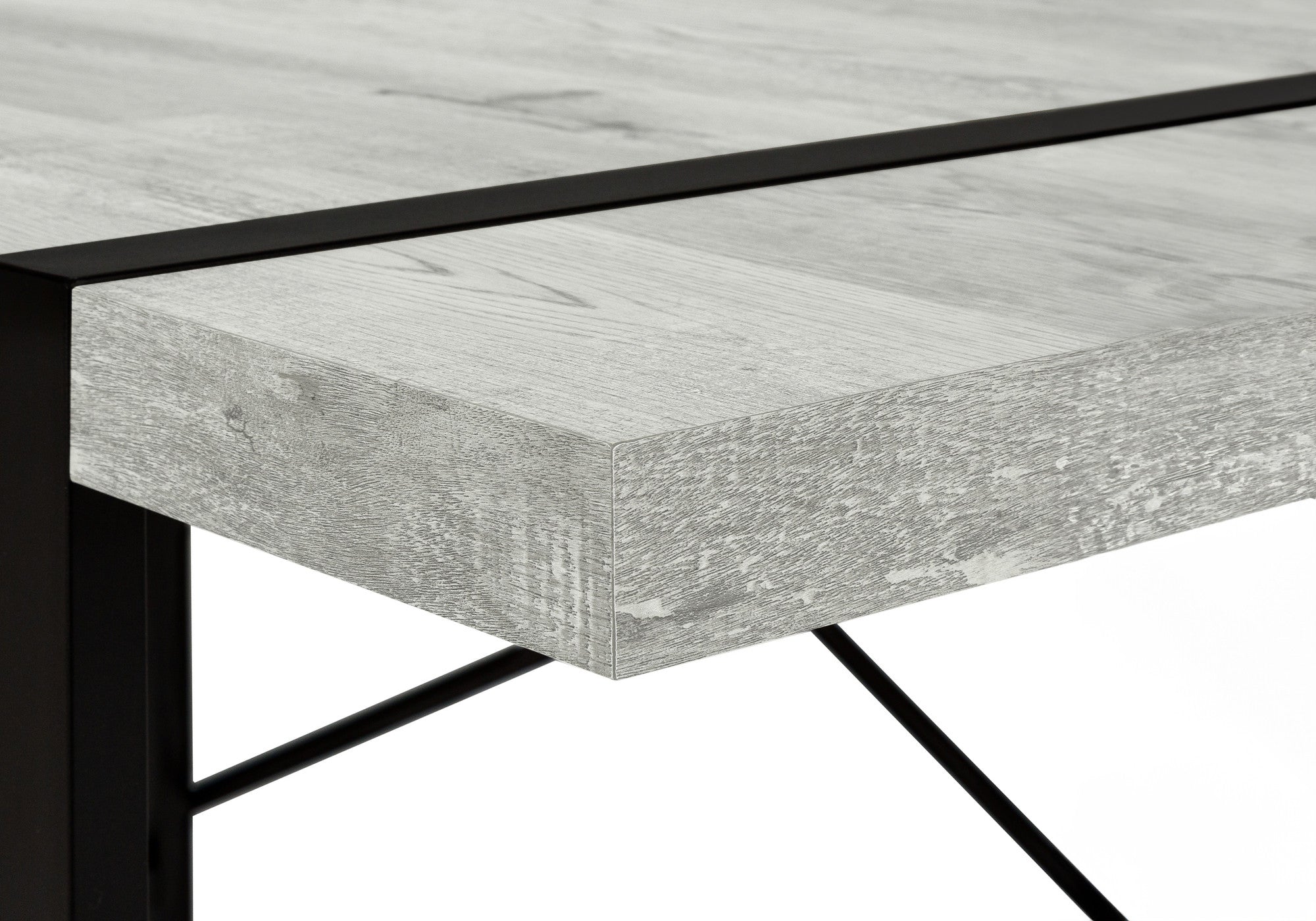 24" Gray and Black Computer Desk - GreatEagleInc