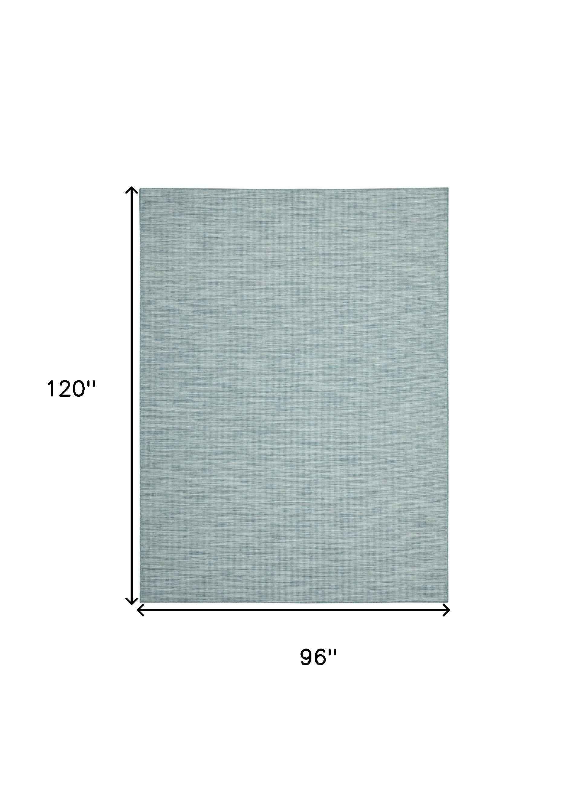 8' X 10' Aqua Indoor Outdoor Area Rug