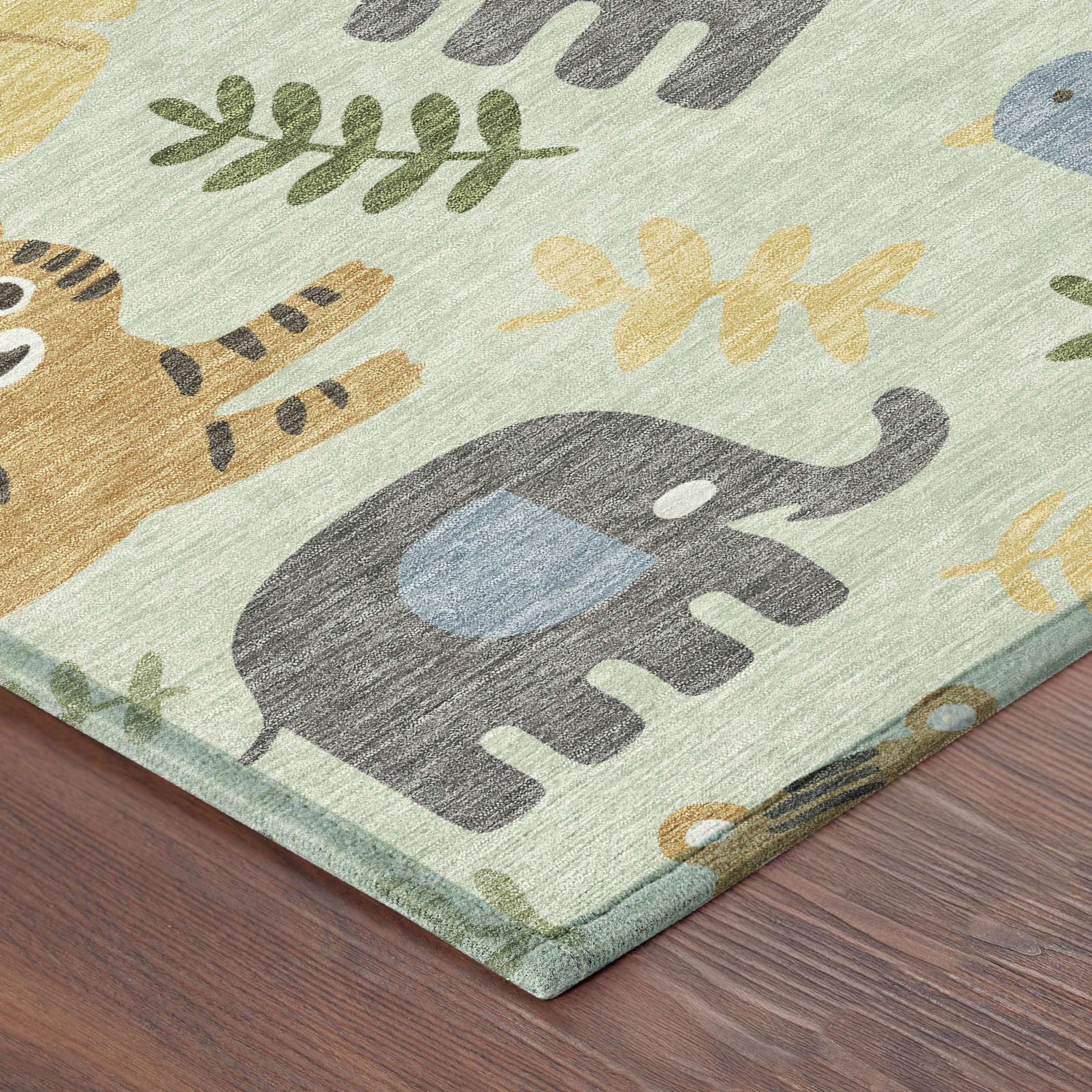 10' X 14' Mint Green And Ivory Abstract Washable Indoor Outdoor Area Rug - Sports & Outdoor