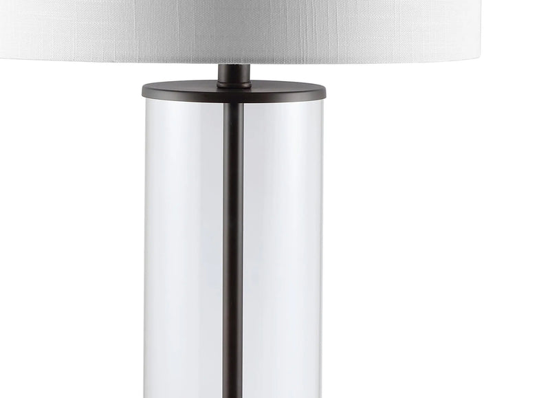 29" Antiqued Bronze Table Lamp With Drum Shade Homeroots Lighting