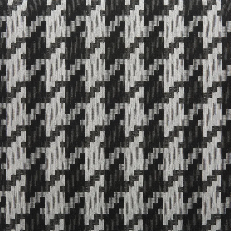 29" Black And White And Black Upholstered Houndstooth Arm Chair Homeroots Living Room