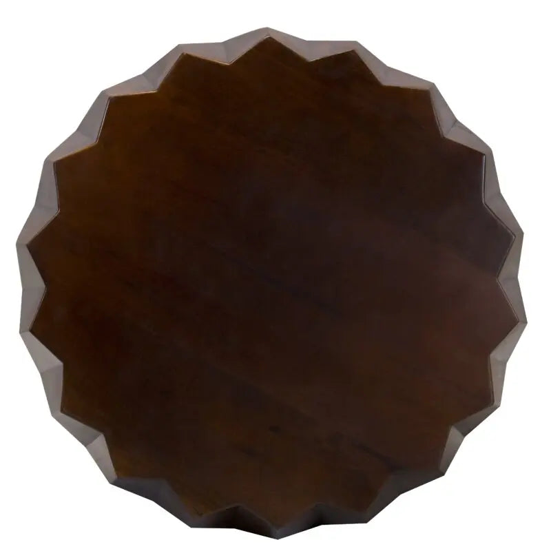 29" Brown Solid Wood Octagon Coffee Table Homeroots Living Room