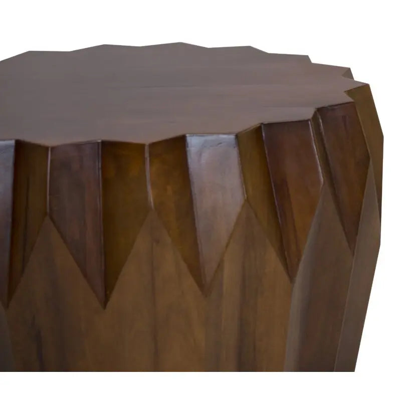 29" Brown Solid Wood Octagon Coffee Table Homeroots Living Room