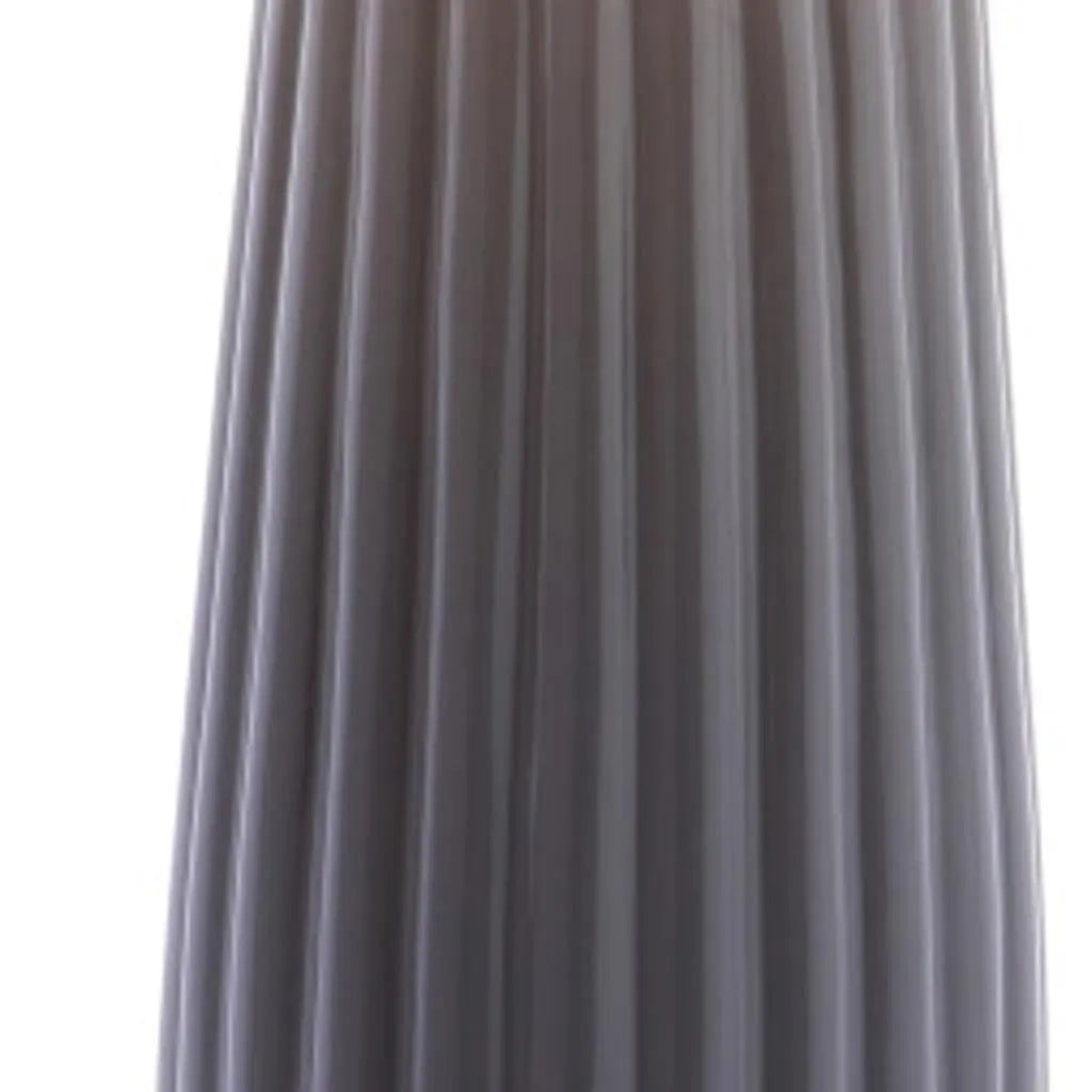 29" Dark Gray And Gold Table Lamp With Drum Shade Homeroots Lighting