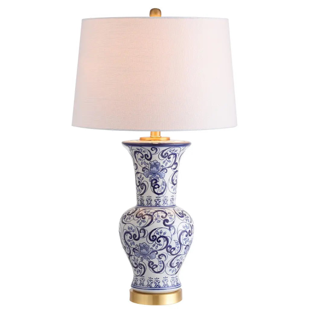 29" Gold Novelty Table Lamp LED With Drum Shade Homeroots Lighting