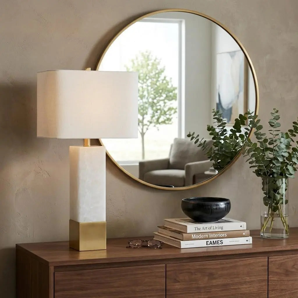 29" Gold Novelty Table Lamp LED With Shade Homeroots Lighting