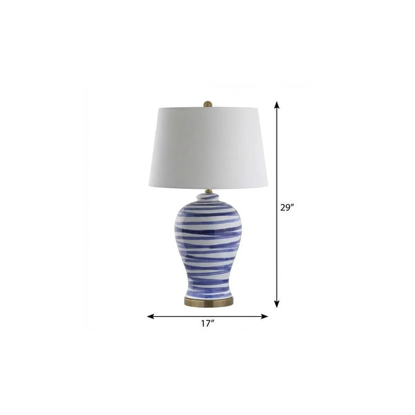 29" Gold Novelty Table Lamp With Drum Shade Homeroots Lighting