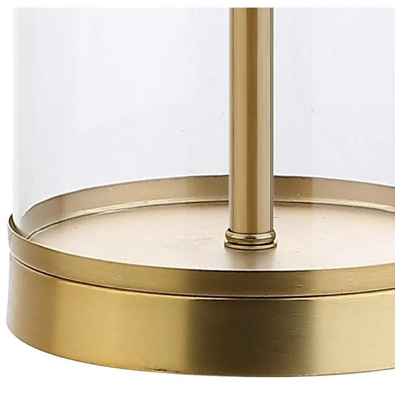 29" Gold Table Lamp With Drum Shade Homeroots Lighting