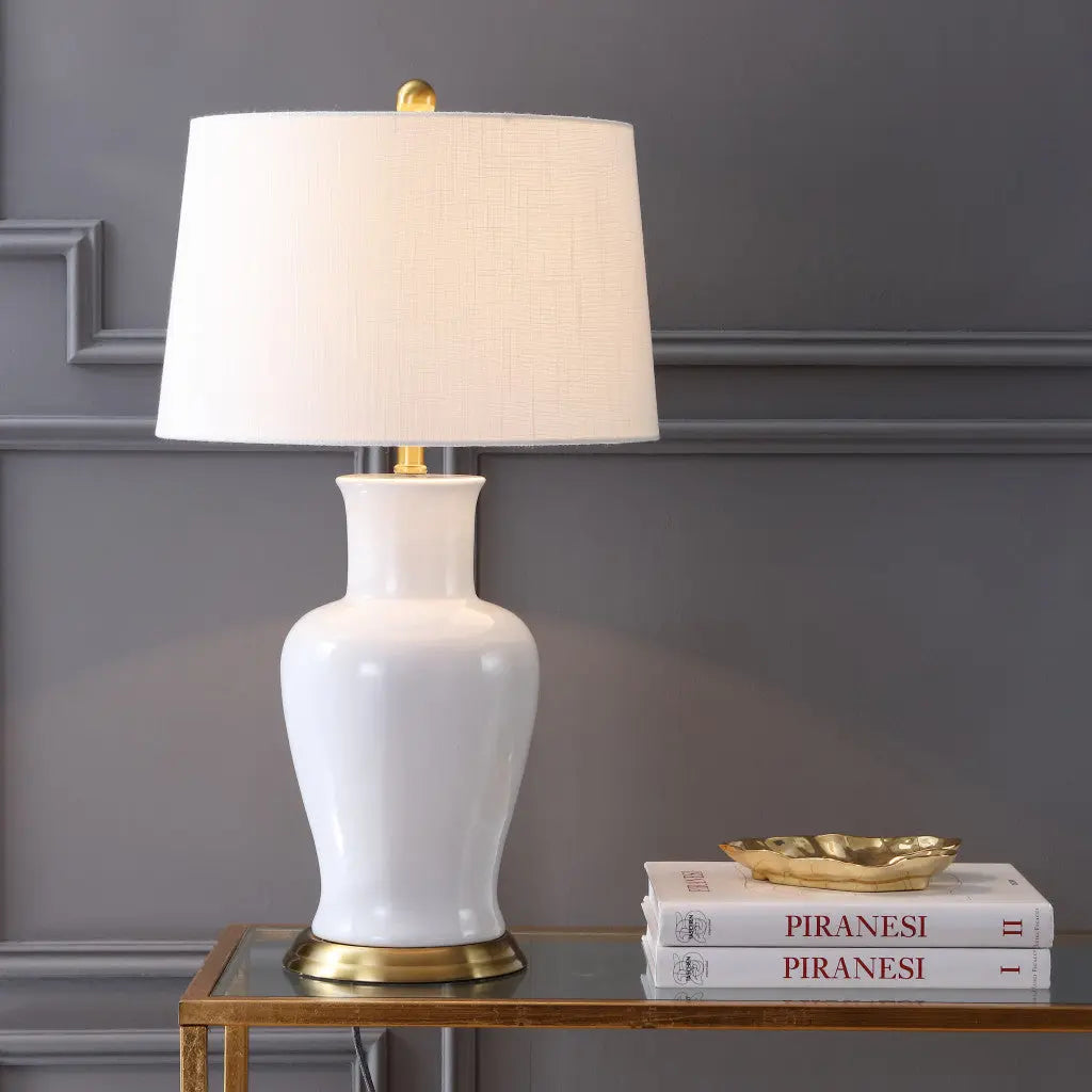 29" Gold Urn Table Lamp With Drum Shade Homeroots Lighting