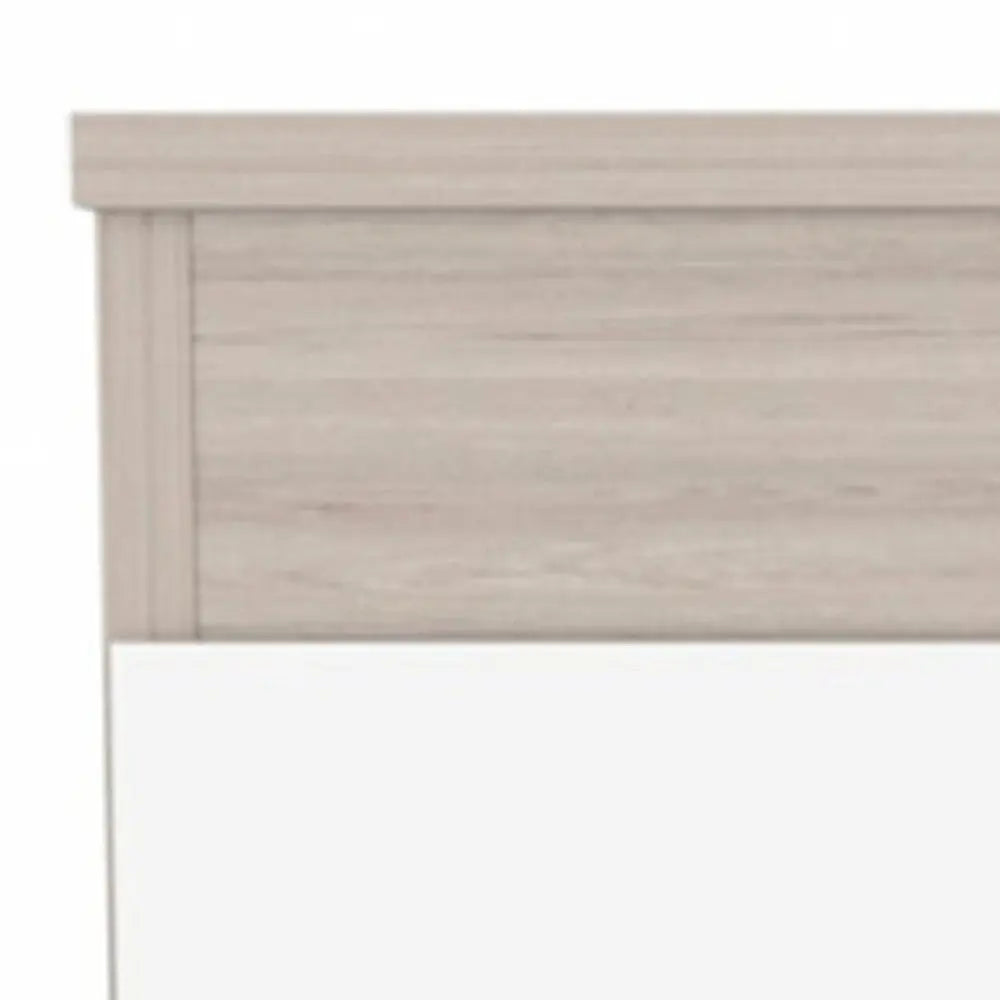 29" Light Gray and White Three Drawer Dresser Homeroots Bed & Bath