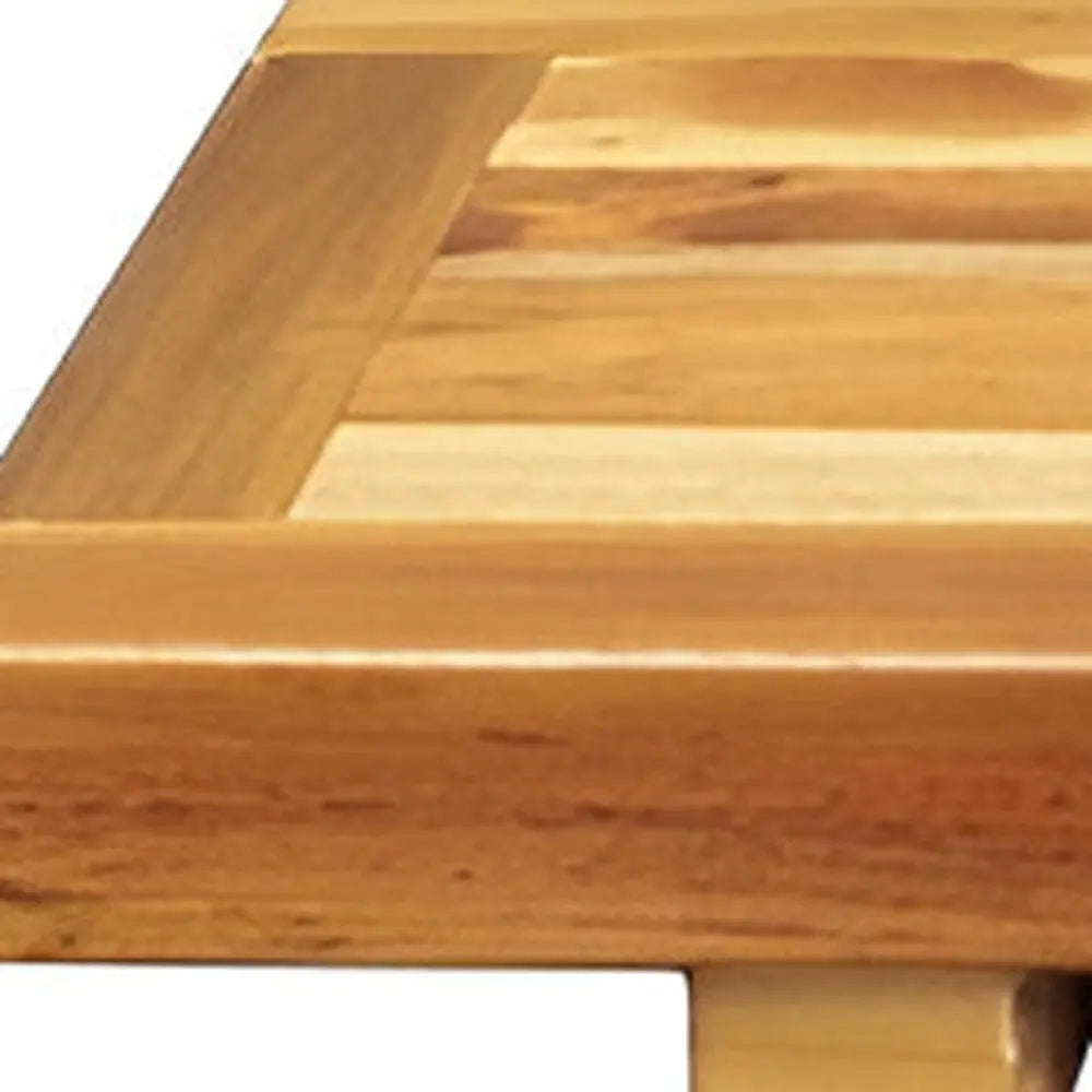 29" Natural Teak Wood Bath Tray And Seat Homeroots Bed & Bath