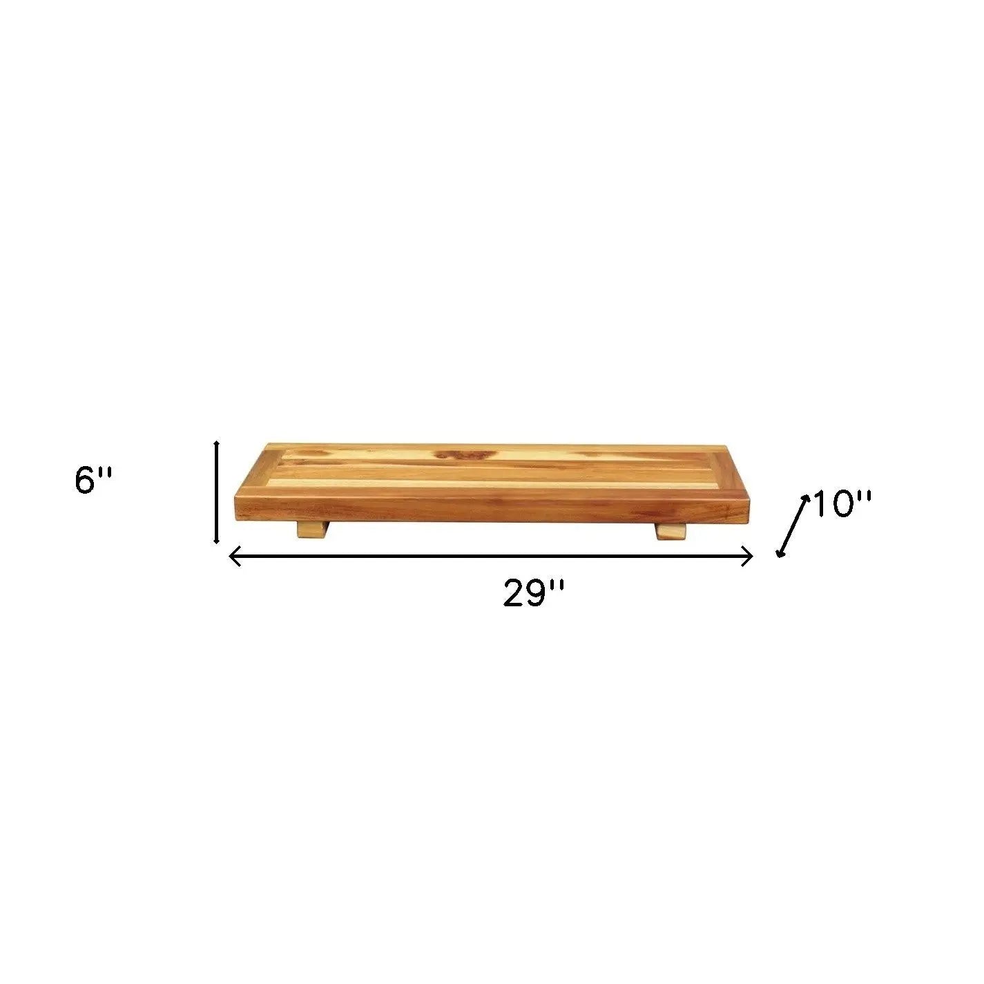 29" Natural Teak Wood Bath Tray And Seat Homeroots Bed & Bath