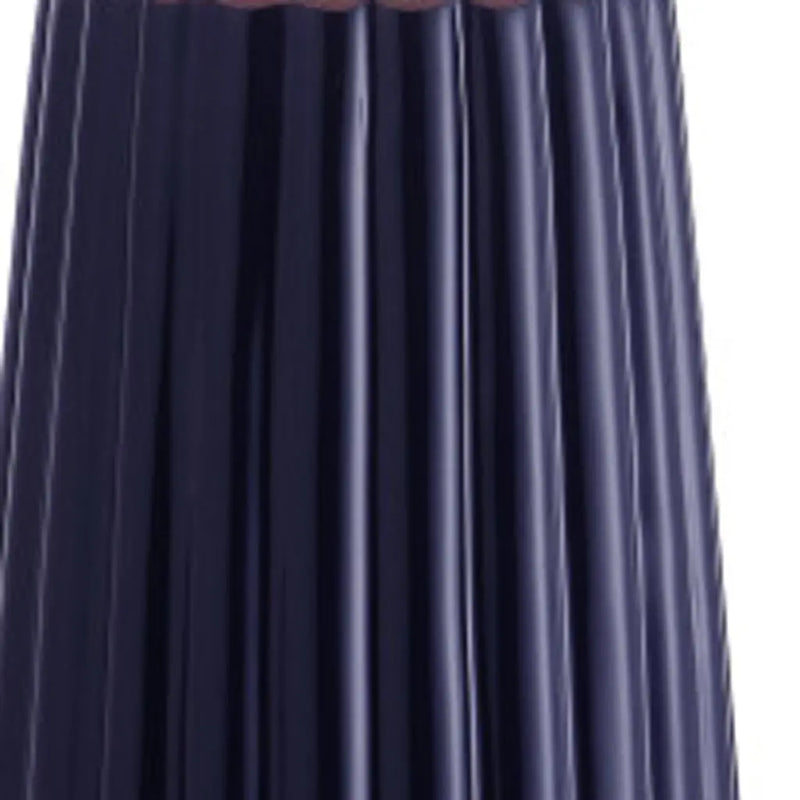 29" Navy Blue And Gold Table Lamp With Drum Shade Homeroots Lighting