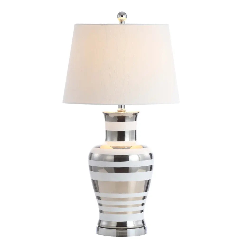 29" Silver Urn Table Lamp With Empire Shade Homeroots Lighting