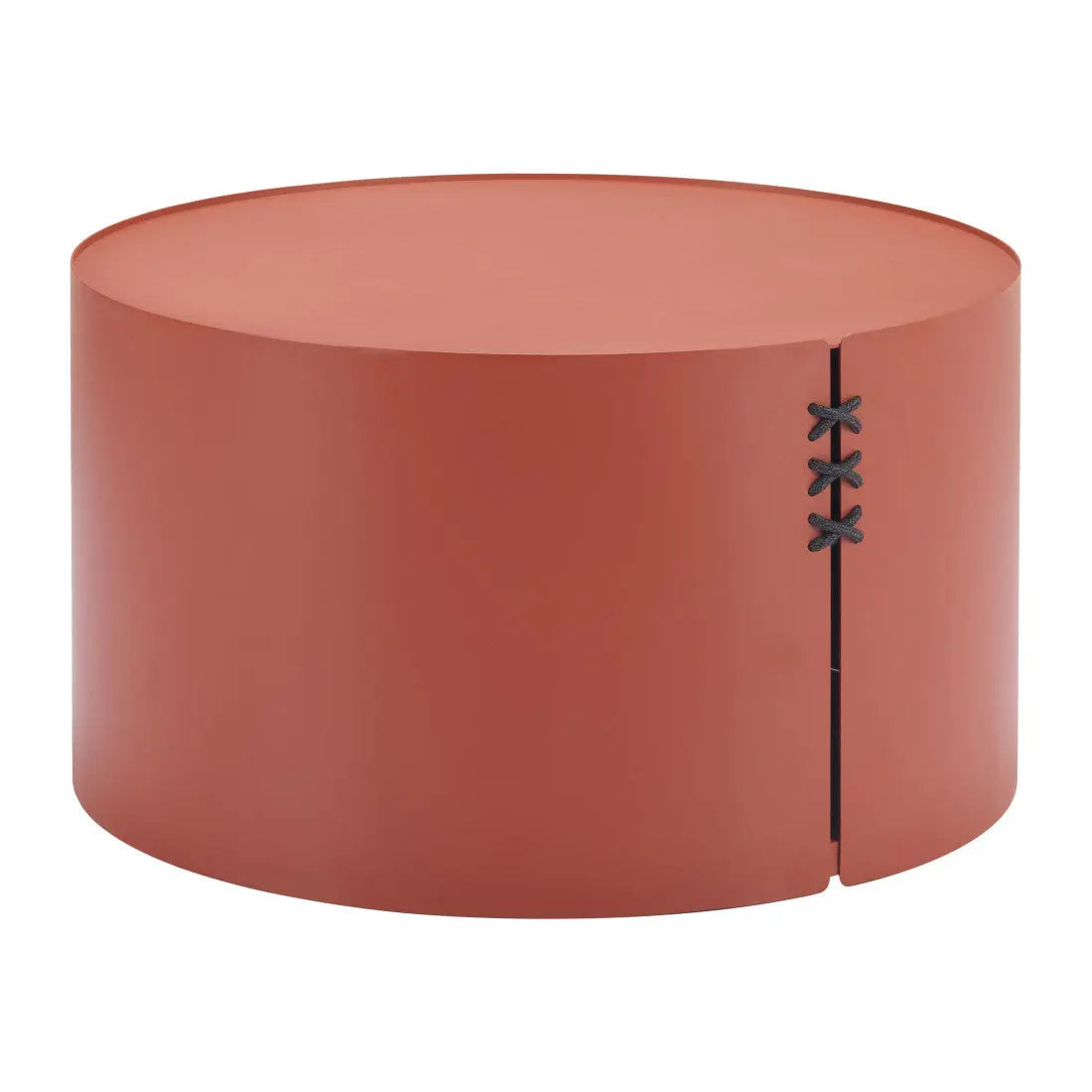 29" Terra Cotta Rounded Aluminum Outdoor Coffee Table Homeroots Outdoor