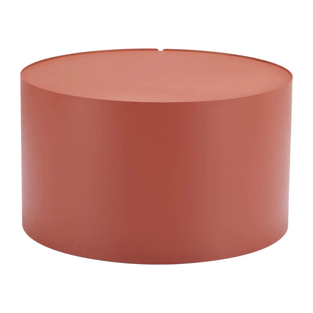 29" Terra Cotta Rounded Aluminum Outdoor Coffee Table Homeroots Outdoor