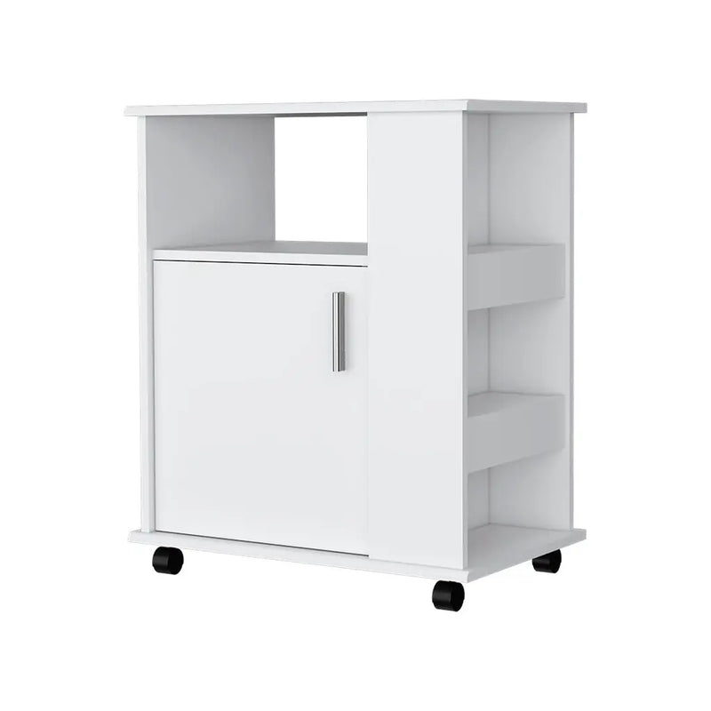 29" White Wood Accent Cabinet With Single Door Homeroots Kitchen & Dining