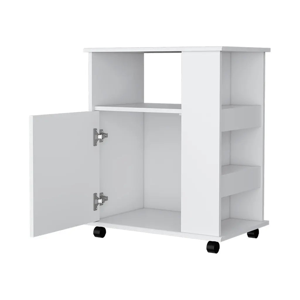 29" White Wood Accent Cabinet With Single Door Homeroots Kitchen & Dining