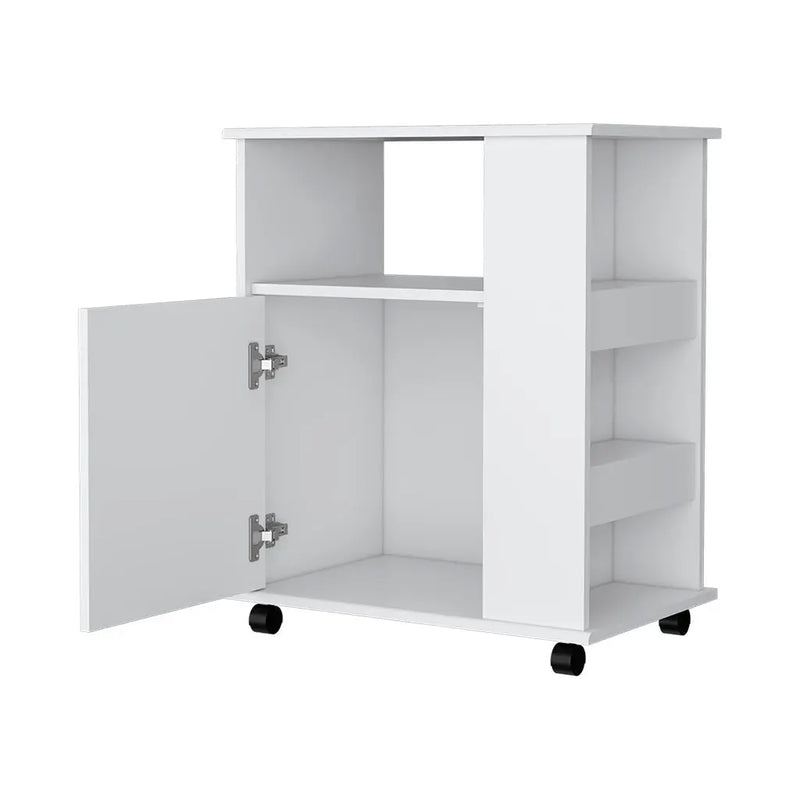 29" White Wood Accent Cabinet With Single Door Homeroots Kitchen & Dining