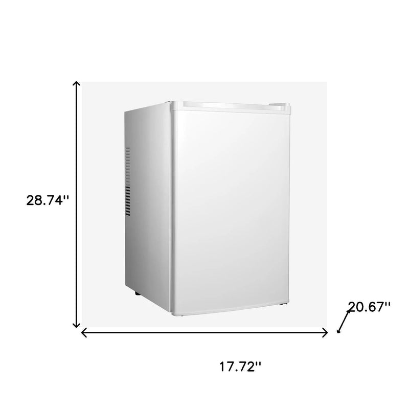 29" X 18" White Metal Single Compartment Can Beverage Refrigerator Homeroots Home Decor