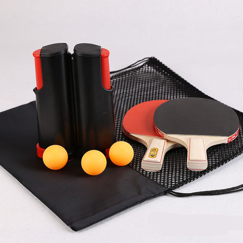 Retractable Portable Table Tennis Set 1.7M Telescopic Net Rack 1 Pair Table Tennis Paddle Pingpong Training Accessories Sets