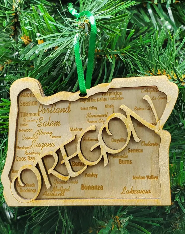 2D Oregon Ornament Rocket Laser Graphics