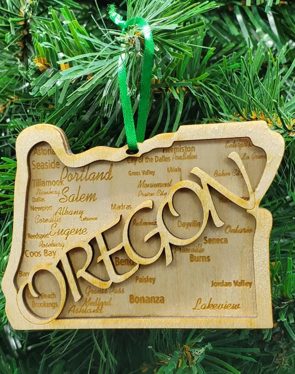 2D Oregon Ornament Rocket Laser Graphics