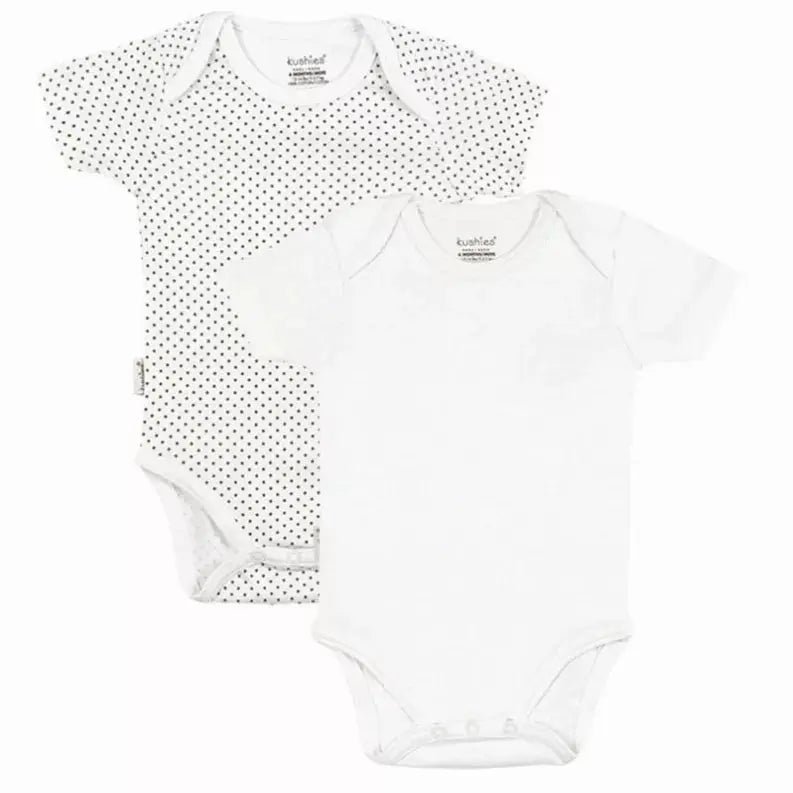 2Pk Short Sleeve Bodysuit Everyday Layette Kushies