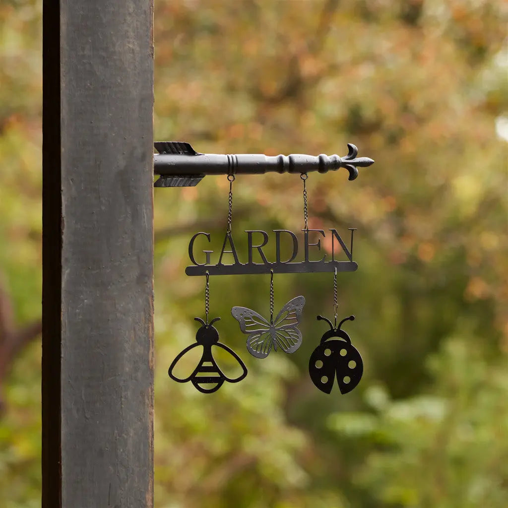 2" Black Metal Garden Sign Homeroots Outdoor