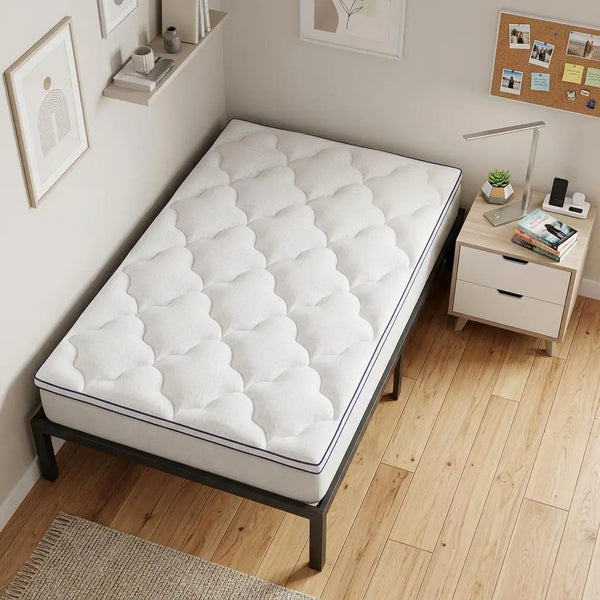 2" White Cotton Extra-long Twin Mattress Topper Homeroots Bed & Bath