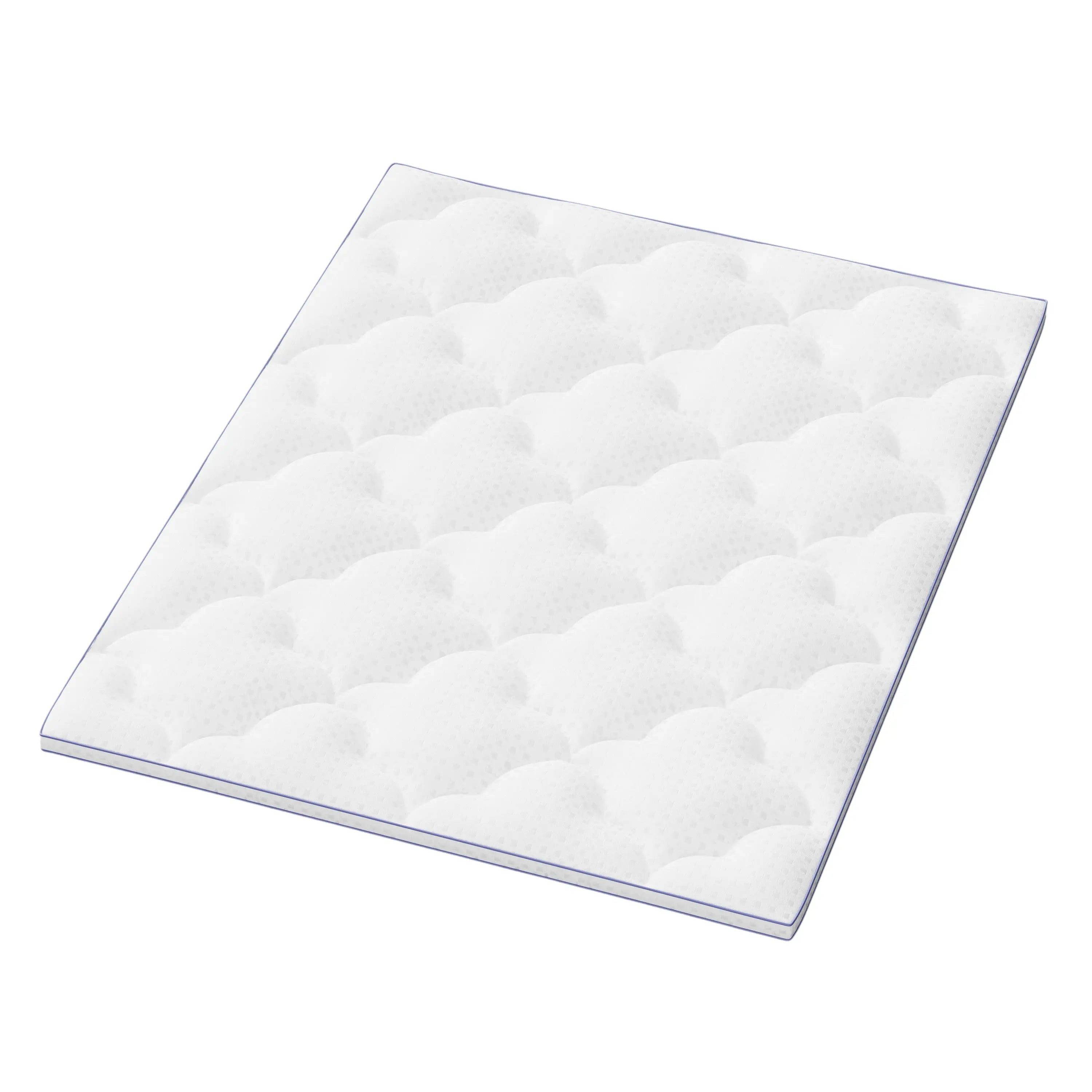 2" White Cotton Extra-long Twin Mattress Topper Homeroots Bed & Bath