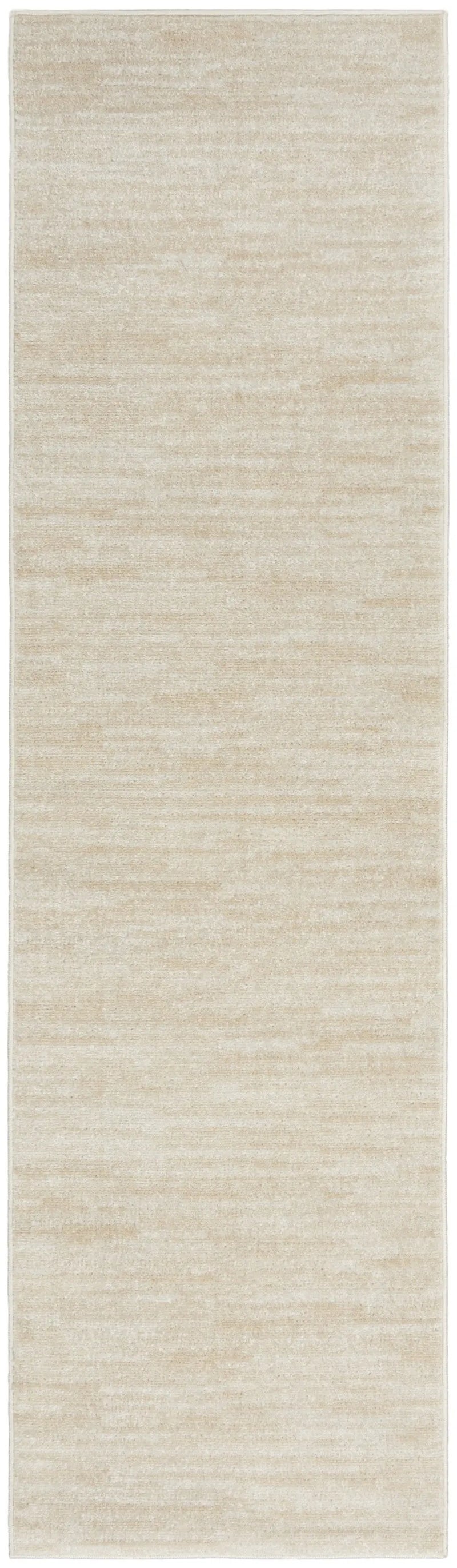 2' X 10' Ivory And Beige Non Skid Indoor Outdoor Runner Rug - GreatEagleInc