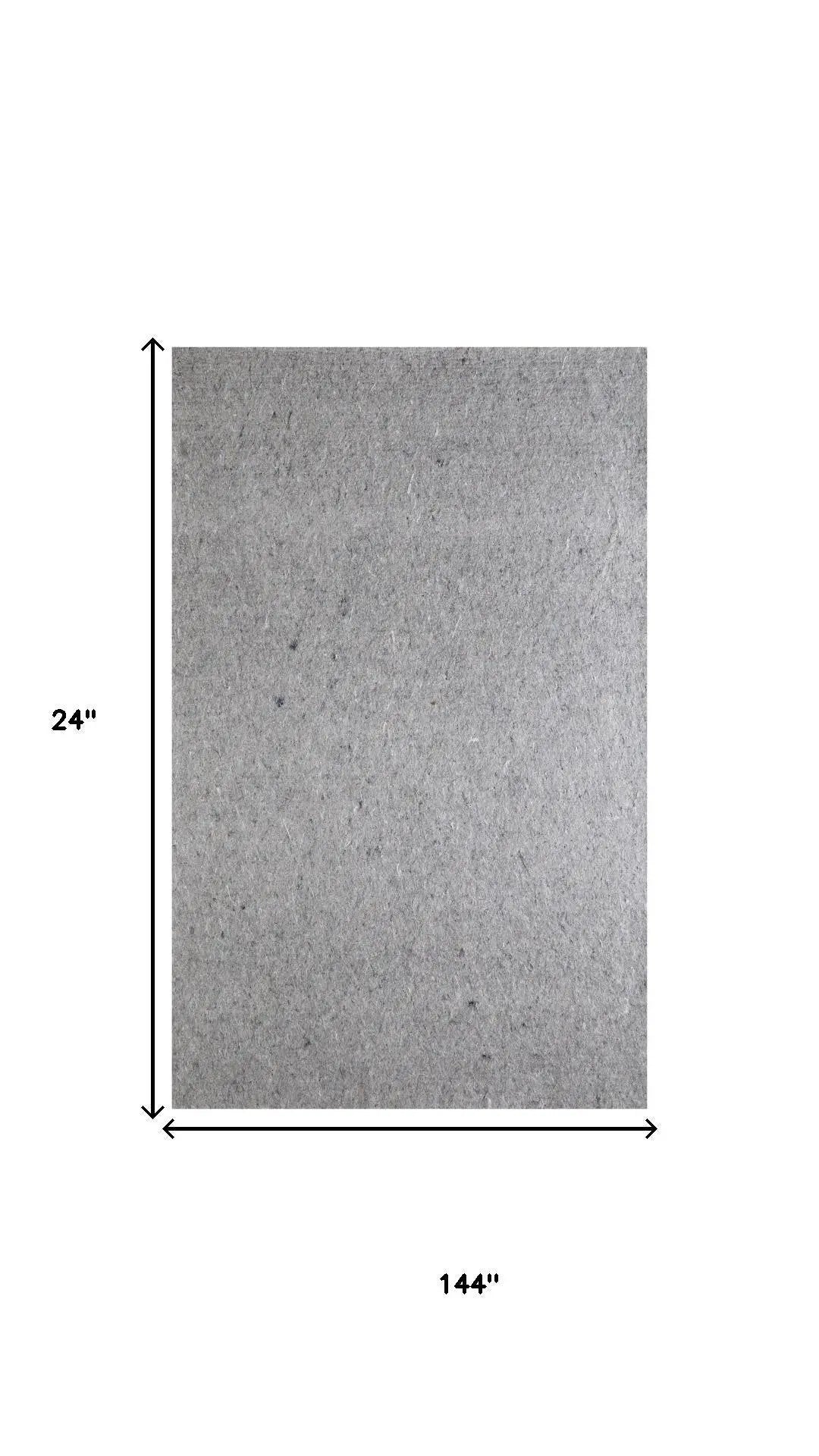 2' X 12' Gray Non Slip Rug Pad Homeroots Home Decor