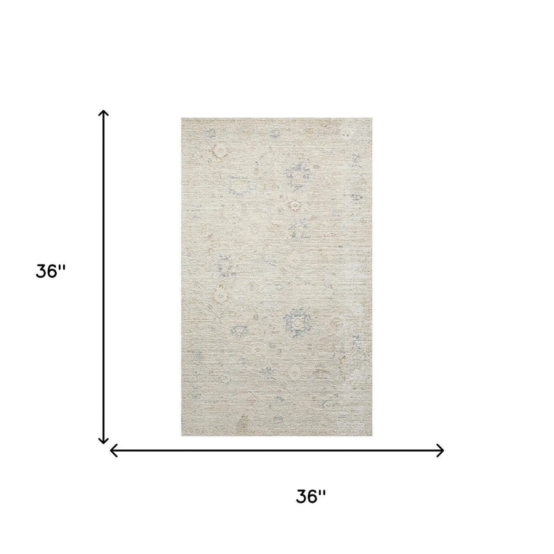 2' X 3' Beige And Ivory Abstract Area Rug Homeroots Home Decor