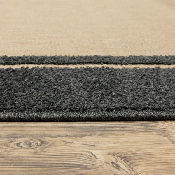 2' X 3' Beige and Black Stain Resistant Indoor Outdoor Area Rug Homeroots Outdoor