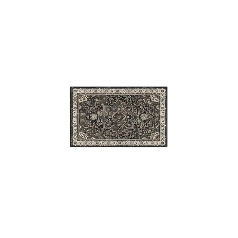 2' X 3' Black Gray And Beige Oriental Washable Area Rug Homeroots Home Decor