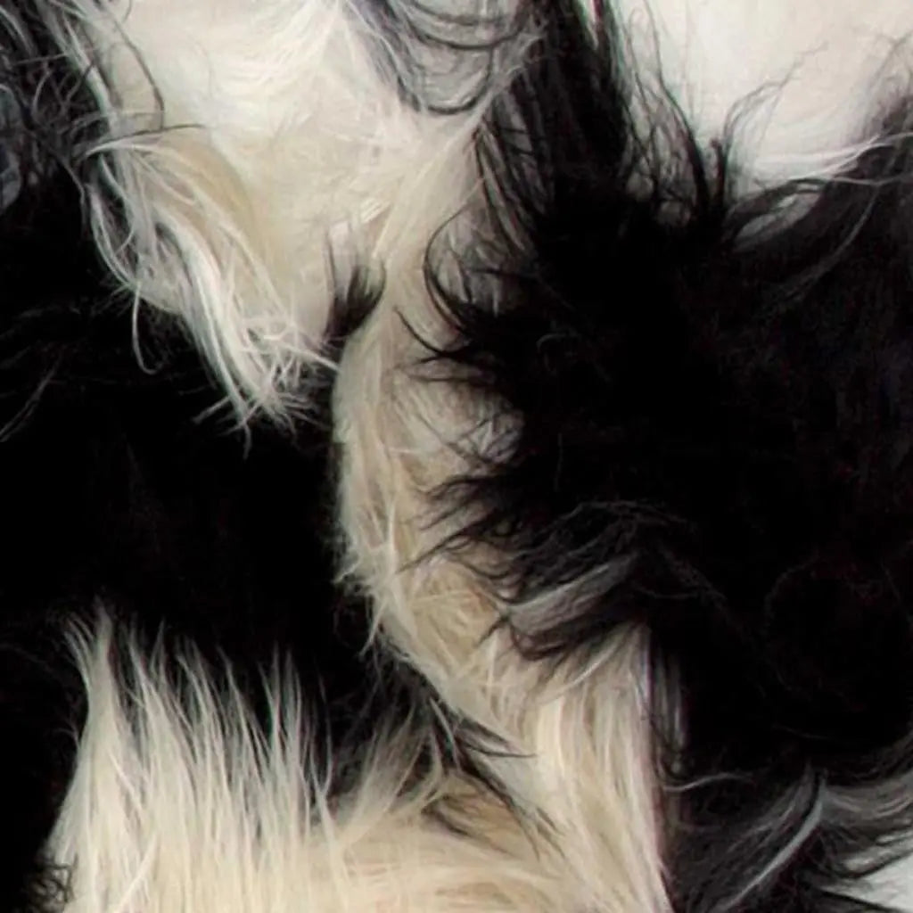 2' X 3' Black and White Spotted Sheepskin Handmade Area Rug Homeroots Home Decor
